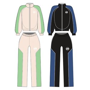 KARPAT Unisex Tracksuit Color Blocking Full <b>Zip</b> Sporty Jacket Pants Set Autumn Adult Regular Fit 100% Polyester - Product Image 2