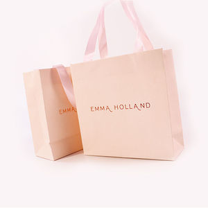 Sacs de courses en papier ondulé personnalisables de qualité supérieure, sacs d'épicerie écologiques en kraft avec poignées, parfaits pour une utilisation durable - Product Image 6