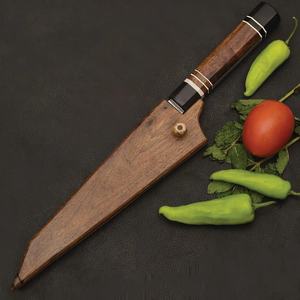 Cuchillo de Chef Jexmoo Personalizado Hecho a Mano en Acero al Carbono con Hoja de 8 Pulgadas, Mango Elegante y Funda de Cuero - Regalo para Chef - Product Image 5