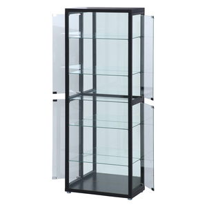 Vitrina Moderna de Vidrio Templado con Estantes Ajustables para Sala de Estar, Bar en Casa, Entrada, Apartamento - Vitrina de Almacenamiento de 5 Niveles - Product Image 1