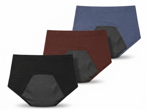 กางเกงชั้นในผ้าฝ้ายไร้ปีก ดีไซน์ไร้ตะเข็บ สีน้ำตาลเข้ม - Product Image 4