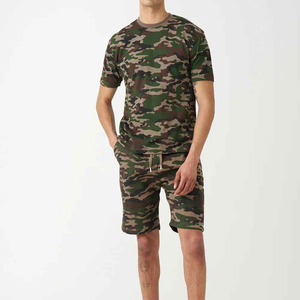 Ensemble décontracté deux pièces pour homme avec logo personnalisé, t-shirt et short respirants surdimensionnés, style streetwear, séchage rapide - Product Image 4