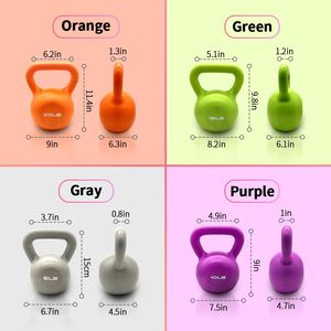 Kettlebell Rivestito in Vinile da 2,2 kg per Donne, Allenamento a Casa, Potenziamento della Forza, Sollevamento Pesi per Uso Domestico - Product Image 6