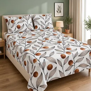 Drap de lit blanc gris en microfibre 115 GSM, doux et léger, pour chambre à coucher, chambre d'amis et usage quotidien - Product Image 3