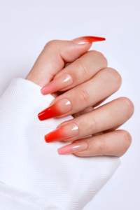 Uñas postizas iridiscentes brillantes con forma de almendra, nuevas, de fábrica OEM ODM, personalizadas, holográficas, rosas, a presión. - Product Image 6