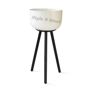 Jardinière Moderne Classique Polyvalente en Fer Thermolaqué Durable pour Intérieur et Extérieur avec Drainage - Product Image 1