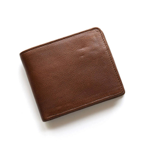 <b>Men's</b> Genuine Leather Slim <b>Wallet</b> With Striped Lining Fold Closure Card Holder Short Length Minimalist Design - Product Image 5