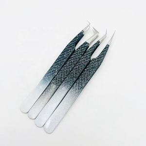 Juego de pinzas con purpurina, venta al por mayor, pinzas para pestañas con agarre de diamante de acero sostenible de alta calidad, logotipo personalizado - Product Image 3