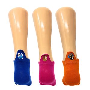 Calcetines tobilleros de corte bajo con estampado de perros lindos para mujer, 3 pares de calcetines elegantes para mujer - Product Image 4