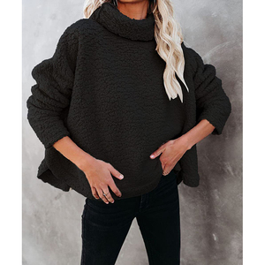 Sudaderas Personalizadas para Mujer, Cuello Alto, Forro Polar Sherpa, Sudadera con Logotipo Bordado, Ropa Cómoda de Invierno, Venta al Por Mayor - Product Image 4