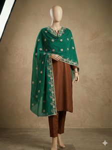 Voile en Coton Premium Respirant pour Hijab, Châle Brodé de Strass Floraux, pour Femmes Africaines Sénégalaises, Usage Quotidien - Product Image 4