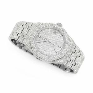 Reloj Moissanite Completamente Cubierto de Diamantes para Hombre, Estilo Lujoso, Acero Inoxidable, Resistente al Agua, Hip Hop, Logotipo Personalizado, Reloj de Pulsera de Cuarzo - Product Image 2