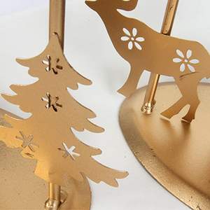 Portavelas de Navidad para Mesa, Decorativo y Festivo, para el Hogar, Comedor y Decoración Navideña - Product Image 6