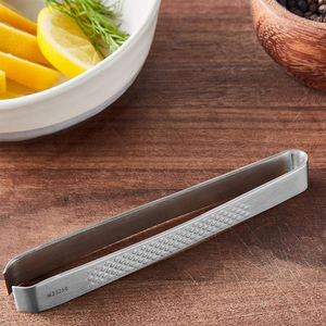 Pince de cuisine professionnelle en acier inoxydable noir mat pour la présentation culinaire – Outil de chef de précision - Product Image 6