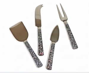 <b>Cheese</b> <b>Knife</b> <b>Set</b> with Resin Handle Stainless Steel Blades Durable Kitchen Tools For <b>Cheese</b> Serving Tableware And Kitchen Use - Product Image 1