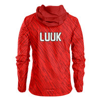 Vestes coupe-vent à capuche personnalisées, impression intégrale par sublimation, imperméables, légères, en nylon, fabricant de vêtements de sport