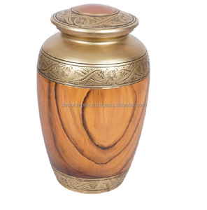Urna conmemorativa de personalización con diseño pulido a precio mayorista Urna crematoria de metal decorativa de último diseño azul al por mayor - Product Image 6