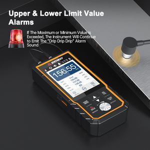 सैंडवे डिजिटल अल्ट्रासोनिक मोटाई गेज धातु प्लास्टिक सिरेमिक ग्लास एल्यूमीनियम तांबा ग्लिसरीन अल्ट्रासाउंड मोटाई मापें - Product Image 5