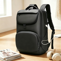 Sac à dos pour ordinateur portable imperméable Oxford 17 pouces, grande capacité, sac de voyage d'affaires avec port de charge USB pour hommes et femmes, logo personnalisé