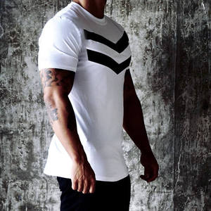 T-shirt blanc à manches courtes pour homme, col rond uni, style vintage décontracté, été, polyester popeline respirant, tricoté 220g - Product Image 5