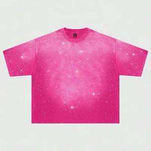 T-shirts de marque élégants personnalisés pour hommes, effet vieilli, délavé à l'acide, avec transfert de strass, service OEM de logo personnalisé - Product Image 5