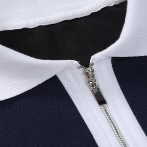 Camiseta de Polo Golf a rayas con logotipo personalizado para hombre, camiseta de corte holgado, diseño regular, Piqué para polo esencial OEM al por mayor - Product Image 4