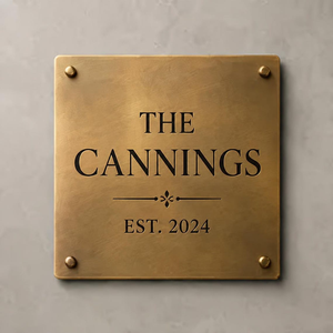 Plaque personnalisée en laiton couleur laiton, plaque nominative gravée sur mesure, panneau de porte de bureau, plaque logo d'entreprise, panneau mural commercial professionnel - Product Image 6