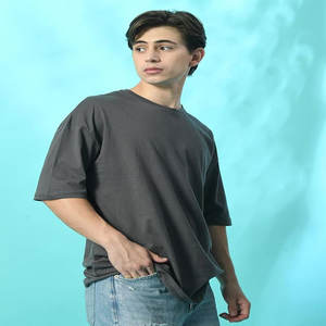 Camisetas de Gimnasio para Hombre, Holgadas, con Hombros Descubiertos, Cuello Redondo, Antiarrugas, para Entrenamiento al Aire Libre, Cómodas, de Algodón - Product Image 2