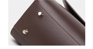 Nouveau sac à main fourre-tout en cuir véritable de haute qualité, à porter en bandoulière, avec fermeture éclair et doublure en toile - Product Image 6