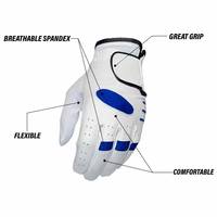 Guantes de Golf Personalizados OEM para Hombre, de Cuero Cabretta, con Cierre de Velcro, Alto Agarre, Resistentes al Sudor, para Deportes al Aire Libre