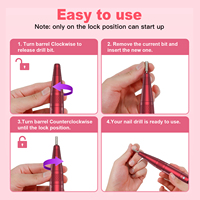Machine-outil professionnelle de polissage des ongles E fichier fort 35000 tr/min Portable électrique acrylique perceuse à ongles Machine