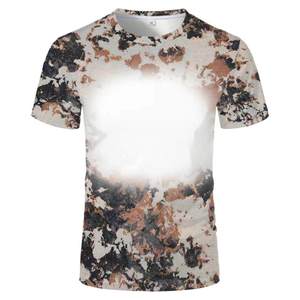 <b>100</b>% <b>Polyester</b> High Quality Breathable Sublimation T-<b>Shirts</b> with Custom Colors Designs Faux Bleached Finish Short Sleeve for Men - Product Image 3