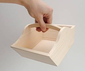 Panier de rangement en bois écologique fait main de qualité supérieure avec poignées pour l'organisation de la maison, utilisation polyvalente, design moderne, bois naturel - Product Image 4