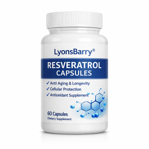 Capsules de resvératrol anti-âge, protection cellulaire, antioxydant, complément alimentaire, 500 mg, 100 unités, marque Lyonsbarry - Product Image 2