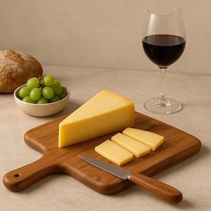Planche à découper en bois avec poignée, planche à découper de cuisine durable pour légumes, fruits, viande - Product Image 3