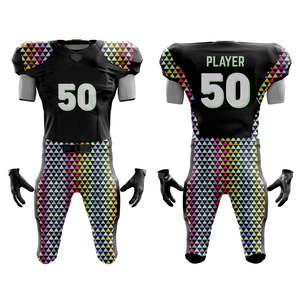 Uniforme de Fútbol Americano para Hombre, Diseño 2026, Tela de Poliéster de Secado Rápido, Color Sólido Estampado, Mangas Cortas - Product Image 6