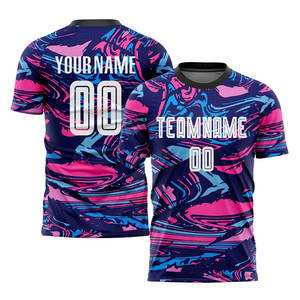 Uniforme de Fútbol Personalizado con Sublimación en Blanco y Rosa, Camiseta Deportiva Transpirable y Ligera para Equipos de Fútbol - Product Image 1