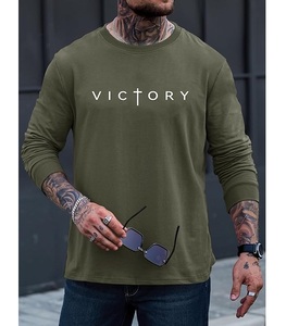 Best Selling Of OEM Service Casual Long Sleeve Neck Shoulder Slope Printed Comfortable Men's Cotton Sweatshirt From Bangladesh - Product Image 2