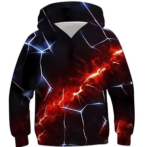 Sweat-shirt à capuche pour enfants avec motif 3D intégral, en molleton French Terry épais, coupe oversize, vêtements de sport, vêtements d'extérieur, personnalisable - Product Image 1
