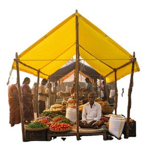 Bâche de protection pour stand d'exposition, résistante au vent et à l'eau, en tissu laminé imperméable, fournisseur de bâches pour stands de vente au détail - Product Image 1