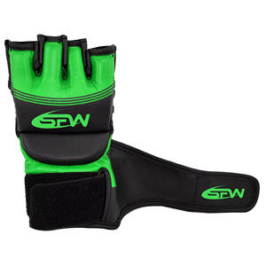 Nouveaux gants de kick-boxing MMA à demi-doigts avec logo personnalisé pour femmes et hommes, pour l'entraînement, avec fermeture à boucle et crochet pour le poignet, cuir de qualité supérieure - Product Image 6