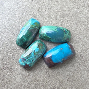 Best Quality Chrysocolla Big <b>Cushion</b> Cabochon Flat <b>Back</b> Calibrated Natural Gemstone - Product Image 6