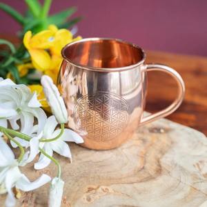 Luxury Pure Copper Coffee Mug Handmade Polished Copper Drinking Mug Traditional Drinkware by Madiha Art and Crafts - Product Image 2
