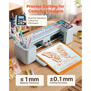 Machine de découpe de vinyle à écran tactile de 12 pouces avec plus de 5000 motifs intégrés et kit de matériaux - Product Image 5