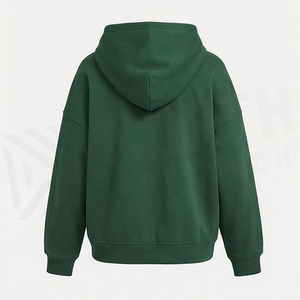 เสื้อฮู้ดดี้โอเวอร์ไซส์ผ้าคอตตอนหนานุ่มสไตล์เกาหลี ทรงหลวม ไหล่ตก  แบบสวมหัว  สำหรับผู้หญิง  สีตามสั่ง - Product Image 2