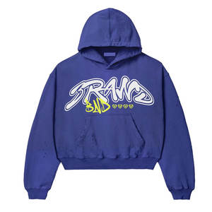 Conjunto de Sudadera de 2 Piezas con Diseño Personalizado Impreso en Toda la Superficie, Hecho de Felpa de Algodón, Estilo Deportivo, Efecto Desteñido por el Sol - Product Image 4