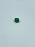 Pierre précieuse émeraude verte de haute qualité 4,80 mm 0,40 ct, sertie à griffes sur chaîne torsadée, pierre libre pour la fabrication de bijoux