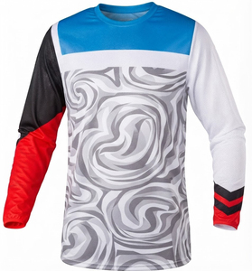เสื้อเจอร์ซีย์มอเตอร์ไซค์วิบากสำหรับแข่งรถ MX แขนยาว แห้งเร็ว ผลิตจากโพลีเอสเตอร์ 100% รับผลิตตามสั่งพร้อมโลโก้ - Product Image 4