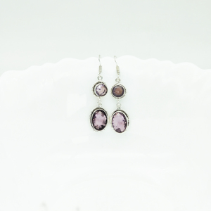 Wholesale <b>Silver</b> Oxidized Plated Round and Oval Quartz Gemstone <b>Dangle</b> <b>Earrings</b> | 925 Sterling <b>Silver</b> Designer Jewelry - Product Image 3
