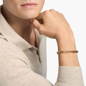 Pulsera de Oro Facetada Pequeña de 8 Pulgadas para Hombre en Oro Amarillo - Product Image 4